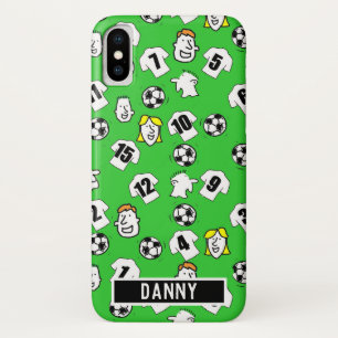 ホワイトフットボールシャツデザイン。 iPhone X ケース