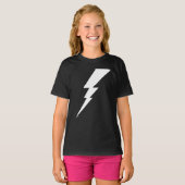 ホワイトフラッシュ稲妻ボルト Tシャツ (正面フル)