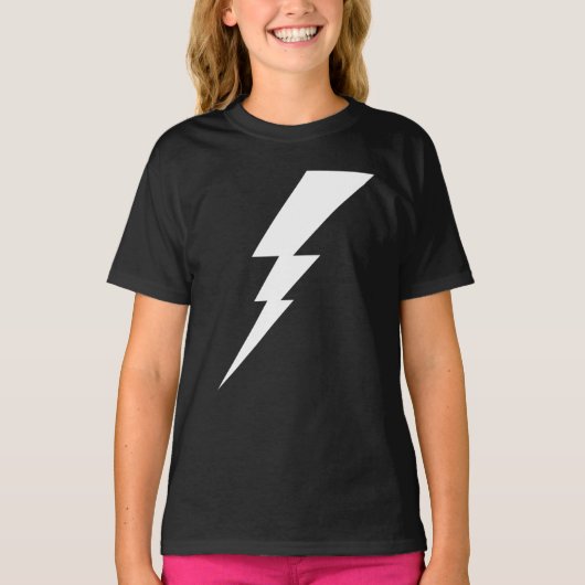 ホワイトフラッシュ稲妻ボルト Tシャツ (正面)