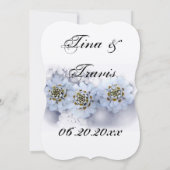 ホワイトフラムスパーティーファミリー結婚フレンズのゲスト 招待状 (裏面)