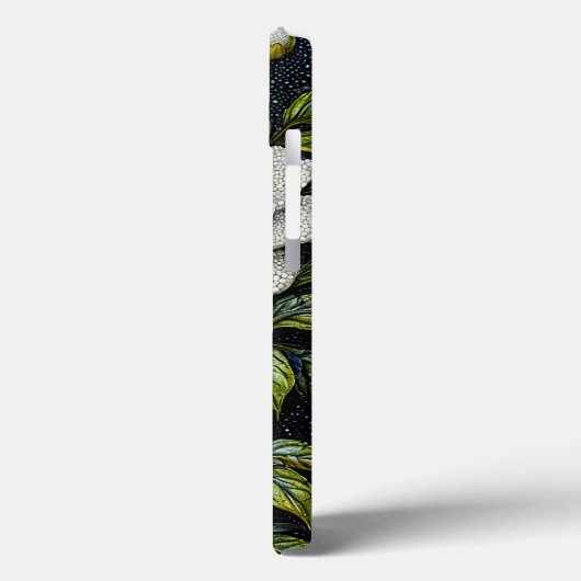 ホワイトフラワーの上品な花柄デザイン Case-Mate iPhoneケース (裏面 / 左)