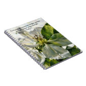 ホワイトフラワーアート祈りの言葉ジャーナル聖書聖句 ノートブック (右側)