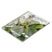 ホワイトフラワーアート祈りの言葉ジャーナル聖書聖句 ノートブック (左側)