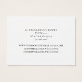 ホワイトフラワーイヤリングジュエリー表示カード (裏面)