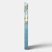 ホワイトフラワーオンブルースカイモノグラムIPADケース Case-Mate iPhoneケース (裏面 / 左)