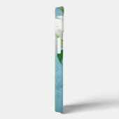 ホワイトフラワーオンブルースカイモノグラムIPADケース Case-Mate iPhoneケース (裏面 / 右)