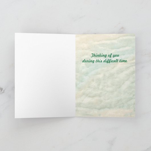 ホワイトフラワーカスタムズ同情カードテンプレート カード (内部)