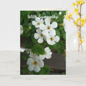 ホワイトフラワーカスタムズ同情カードテンプレート カード (黄色い花)