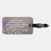 ホワイトフラワーカントリーレースモノグラム荷物タグ ラゲッジタグ (裏面横)