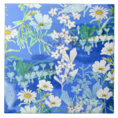 ホワイトフラワーガーデンコスモス出血ハート タイル (正面)