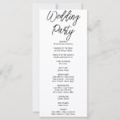 ホワイトフラワーグリーン装飾の白無垢の結婚式プログラム (裏面)