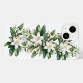ホワイトフラワーグリーン Case-Mate iPhoneケース (裏面 (横))