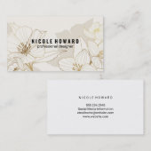 ホワイトフラワーズイラストレーション 名刺 (正面/裏面)