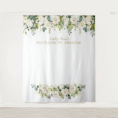 ホワイトフラワーズバチェロレッテウィークエンドフォトブース タペストリー (正面)