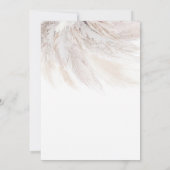 ホワイトフラワーズパンパスグラスブライダルシャワー 招待状 (裏面)