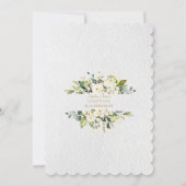 ホワイトフラワーズ《キリスト教》洗礼式や命名式1st誕生日パーティー 招待状 (裏面)