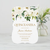 ホワイトフラワーズ&クリームキンセアニェラパーティー 招待状 (スタンド正面)