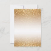 ホワイトフラワーズ&金ゴールドグリッター セーブザデート (裏面)