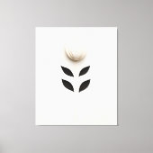 ホワイトフラワーデザイン キャンバスプリント (正面)