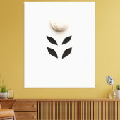 ホワイトフラワーデザイン キャンバスプリント (インサイチュ (リビング))