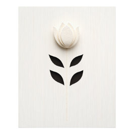 ホワイトフラワーデザイン フォトプリント           