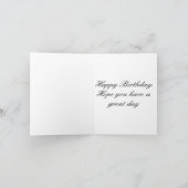 ホワイトフラワーハッピー105誕生日 カード (内部)