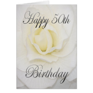 ホワイトフラワーハッピー50誕生日