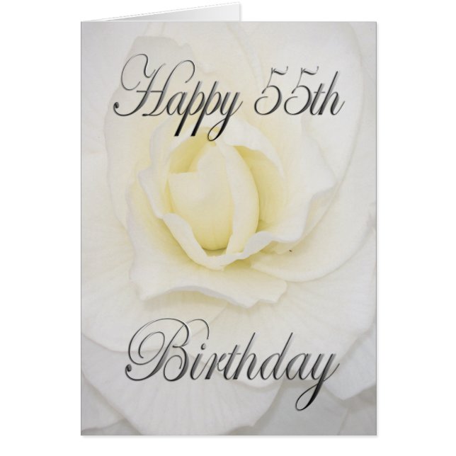 ホワイトフラワーハッピー55誕生日 (正面)