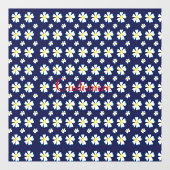 ホワイトフラワーパターンThunder_Cove ウィンドウサイン (シート)