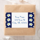 ホワイトフラワーパターンThunder_Cove ラベル (インサイチュ)