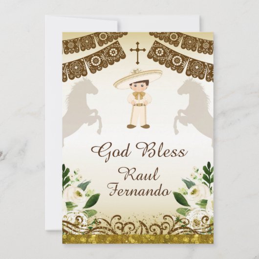 ホワイトフラワーフィエスタインビタシオネトレアノス 招待状 (裏面)