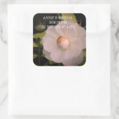 ホワイトフラワーフォトシールブライダルシャワー スクエアシール (バッグ)