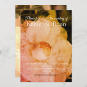 ホワイトフラワーフォト結婚式招待状カード 招待状 (正面/裏面)