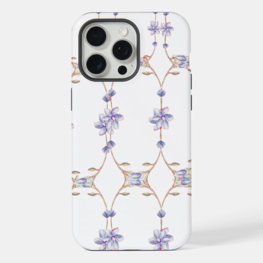 ホワイトフラワーフォンケース iPhoneケース (裏面)
