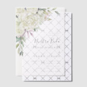 ホワイトフラワーブーケヌエストラスペインのボダ結婚ズ ベラム紙招待状 (オフセット (招待状))