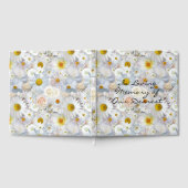 ホワイトフラワーブーケフローラ葬儀 ゲストブック (全面)