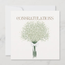 ホワイトフラワーブーケ結婚の祝いカード カード