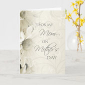 ホワイトフラワーマザーズデイカードfrom Daughter カード (黄色い花)