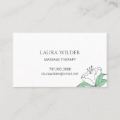 ホワイトフラワーマッサージセラピー 名刺 (裏面)