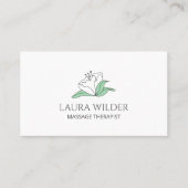 ホワイトフラワーマッサージセラピー 名刺 (正面)