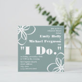 ホワイトフラワーリハーサルディナー招待状 招待状 (スタンド正面)