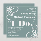 ホワイトフラワーリハーサルディナー招待状 招待状 (正面/裏面)