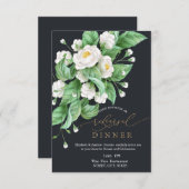 ホワイトフラワーリハーサルディナー 招待状 (正面/裏面)