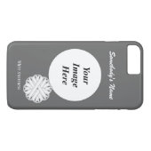 ホワイトフラワーリボンTmpl by Kenneth Yoncich Case-Mate iPhoneケース (裏面(横))