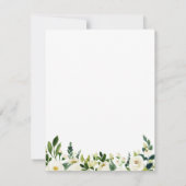 ホワイトフラワーリースウェディングデイトカードを保存 セーブザデート (裏面)