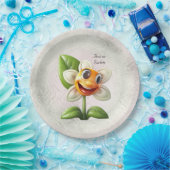 ホワイトフラワー紙プレート ペーパープレート (パーティー)