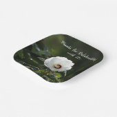 ホワイトフラワー紙プレート ペーパープレート (傾斜あり)