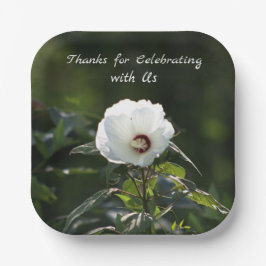 ホワイトフラワー紙プレート ペーパープレート