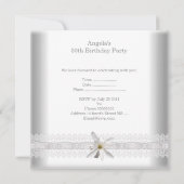 ホワイトフラワー50thバースデーパーティレース 招待状 (裏面)