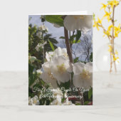 ホワイトフラワー オーダーメイド 35周年結婚記念日 カード (黄色い花)